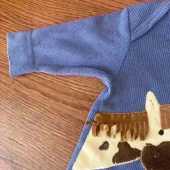 Embroidered BodySuit Jumper Waffle Knit Horse size 9-12 month - Picture 7 of 9